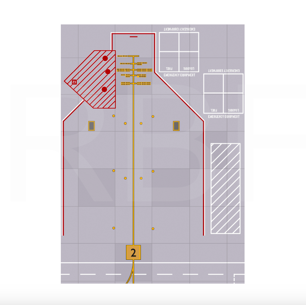 RBF現貨  1:400 APRON 210x297mm 停機坪 APRON4-2-A4 *free shipping* 全球免運費