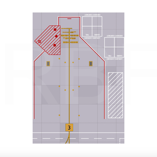 RBF現貨  1:400 APRON 210x297mm 停機坪 APRON4-3-A4 *free shipping* 全球免運費