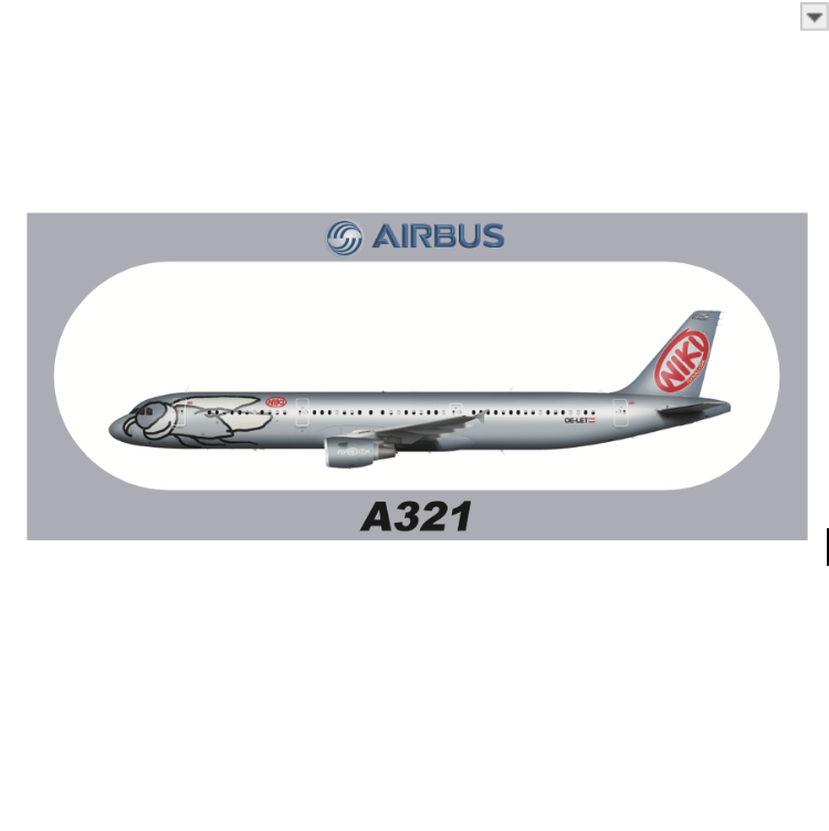 RBF現貨  NIKI A321 20x8.8CM STICKER 貼紙 S-R-321-LET *free shipping* 全球免運費