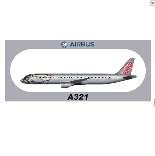 RBF現貨  NIKI A321 20x8.8CM STICKER 貼紙 S-R-321-LET *free shipping* 全球免運費