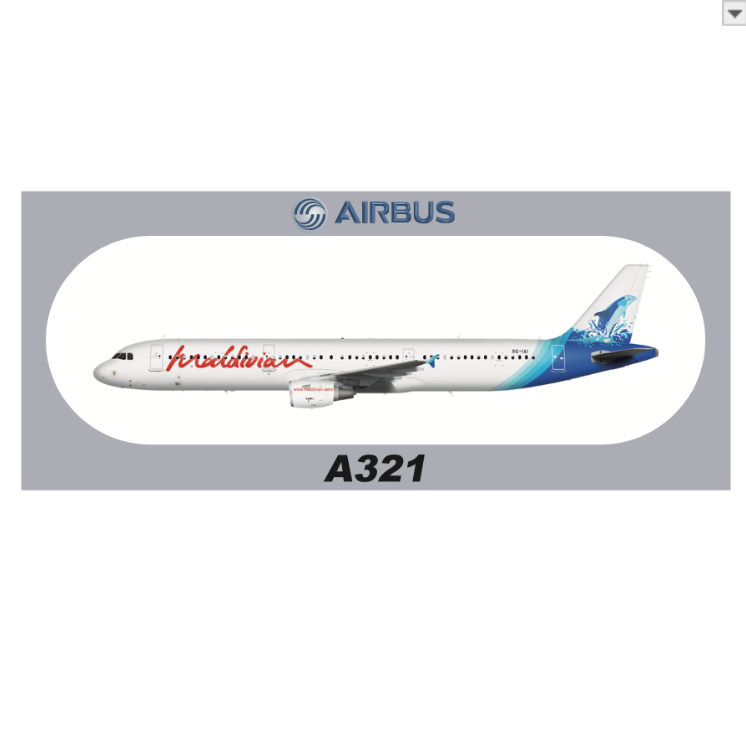 RBF現貨  MALVIDIAN A321 20x8.8CM STICKER 貼紙 S-R-321-IAI *free shipping* 全球免運費