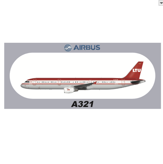 RBF現貨  LTU A321 20x8.8CM STICKER 貼紙 S-R-321-ALSB *free shipping* 全球免運費