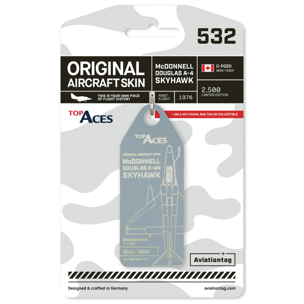 RBF Aviationtag A-4 Skyhawk C-FGZO Grey 4260411672470 全球免運 Free Shipping Worldwide