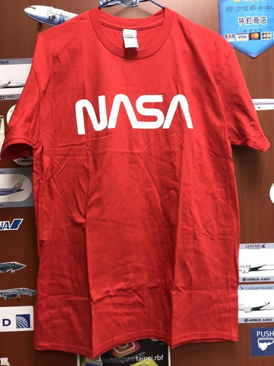 RBF絕版  NASA LOGO RED T-SHIRT Size S T-NASA-R-S *free shipping* 全球免運費