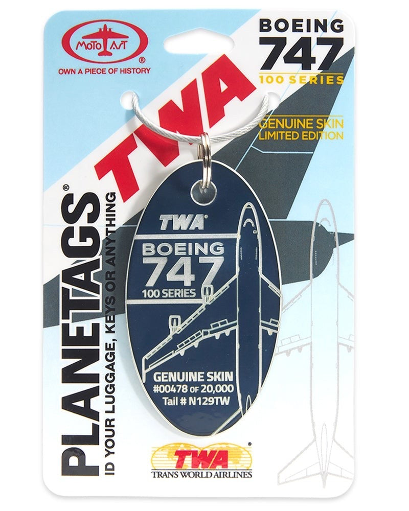 RBF絕版   PLANETAG TWA 747-100 - PLANETAG S T 80774862165 *free shipping* 全球免運費