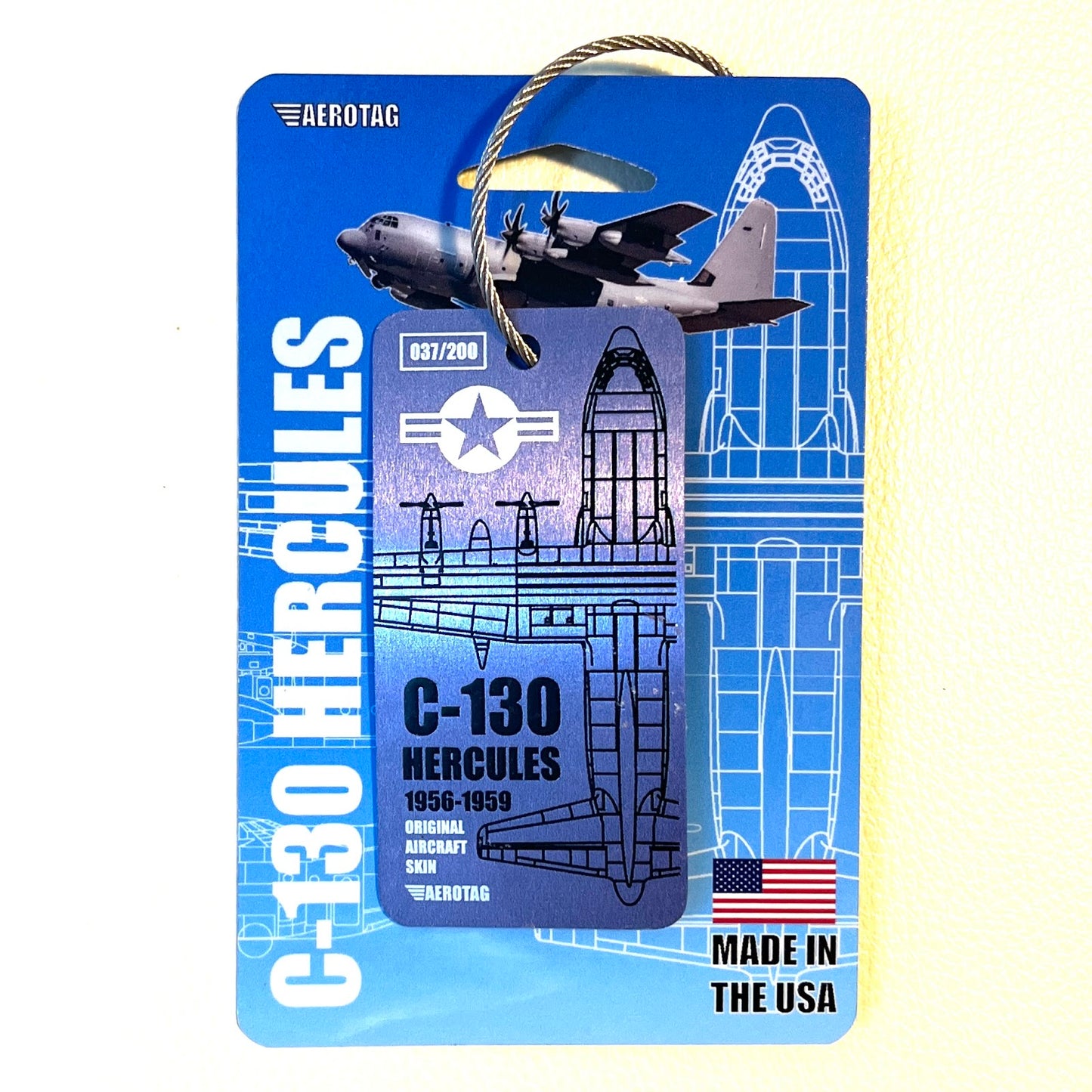 RBF現貨  C-130 FUSELAGE TAG 蒙皮鑰匙圈 TAG-130-USAF *free shipping* 全球免運費