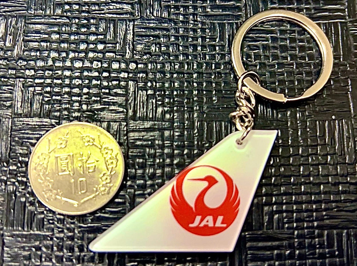 RBF現貨   JAPAN AIRLINES Plastic Key Chain 鑰匙 K200-JL *free shipping* 全球免運費
