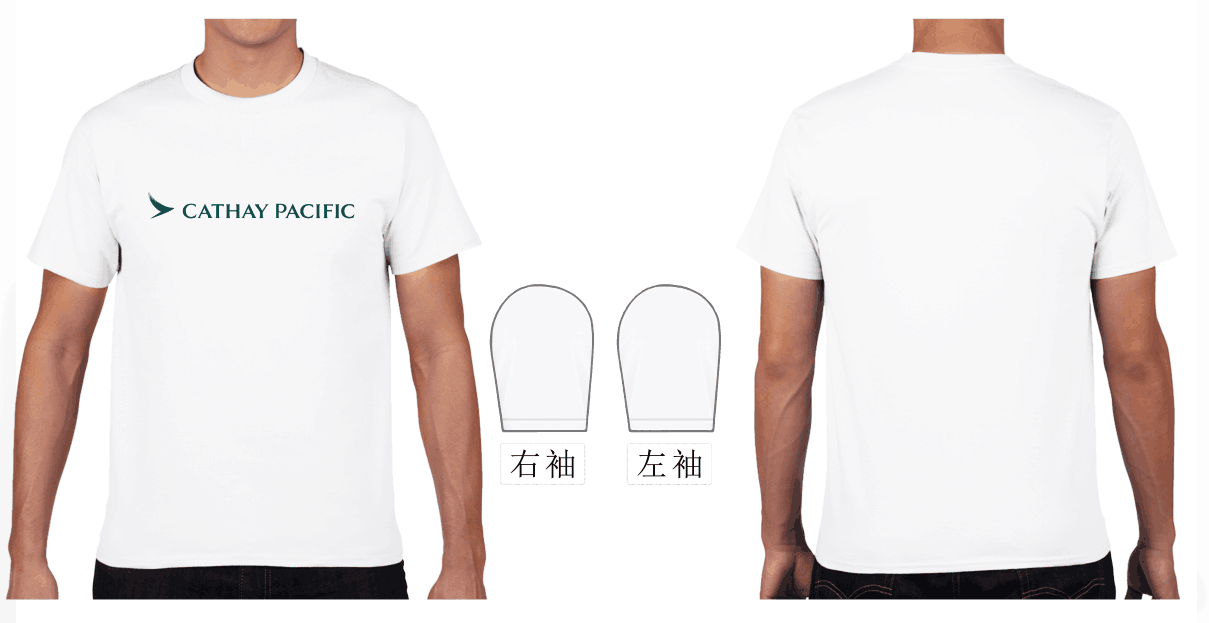 RBF絕版   CATHAY T-SHIRT XL SIZE, WHITE  T-W-CX-XL *free shipping* 全球免運費