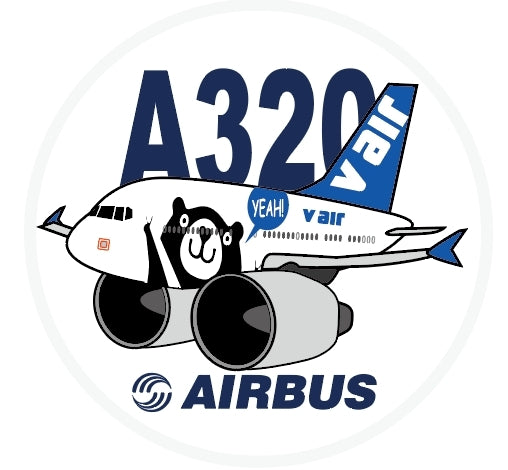 RBF現貨  V-AIR A320 7CM STICKER 貼紙 S-C-320-ZV *free shipping* 全球免運費
