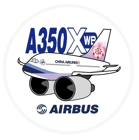 RBF現貨   CHINA AIRLINES A350 7CM STICKER 貼紙 S-C-350-CI *free shipping* 全球免運費