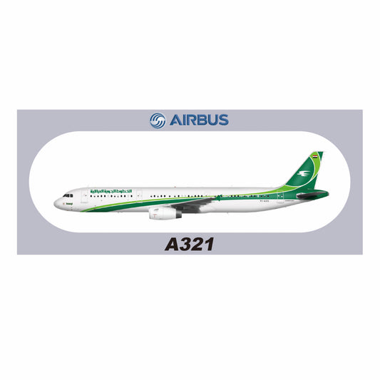 RBF現貨  IRAQI A321 20x8.8CM STICKER 貼紙 S-R-321-AGS *free shipping* 全球免運費