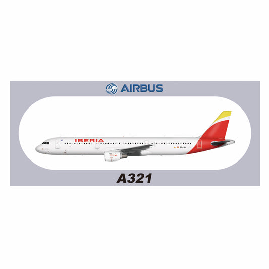 RBF現貨  IBERIA A321 20x8.8CM STICKER 貼紙 S-R-321-JRE *free shipping* 全球免運費