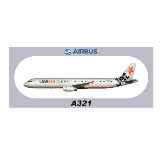 RBF現貨  JETSTAR A321 20x8.8CM STICKER 貼紙 S-R-321-VWX *free shipping* 全球免運費