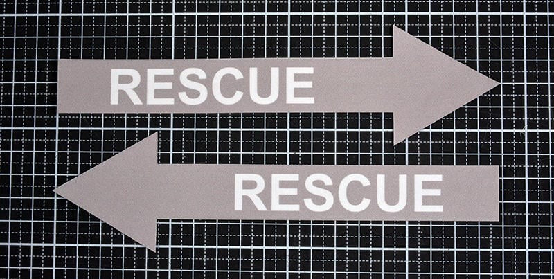 RBF絕版  RESCUE grey WATERPROOF STICKER 貼紙 S-RES-G *free shipping* 全球免運費