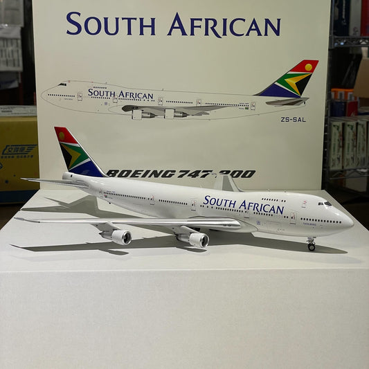 RBF絕版 J-FOX 金屬 1:200 747-244B SouTH African ZS-SAL JF-747-2-016 *free shipping* 全球免運費