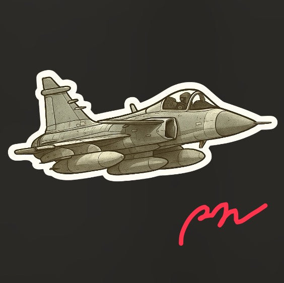 RBF現貨 JAS39 10CM STICKER 貼紙 S10-JAS39 *free shipping* 全球免運費