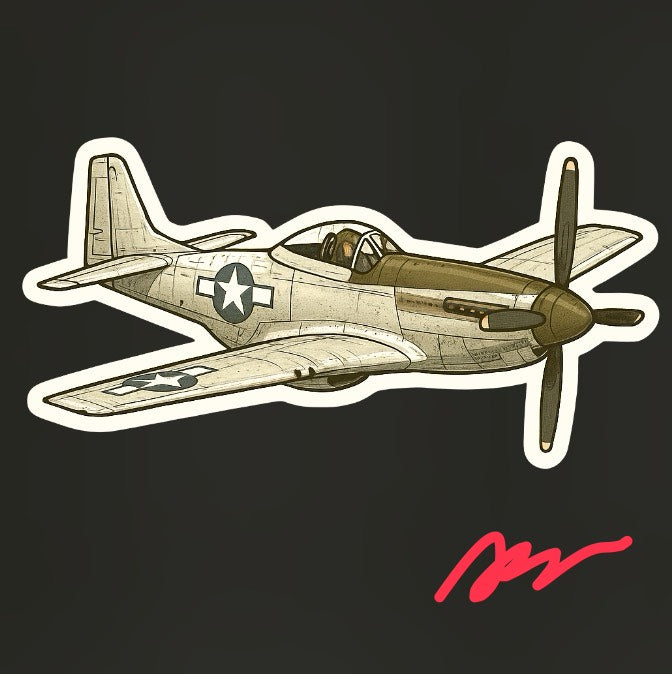RBF現貨 P-51 10CM STICKER 貼紙 S10-P51 *free shipping* 全球免運費