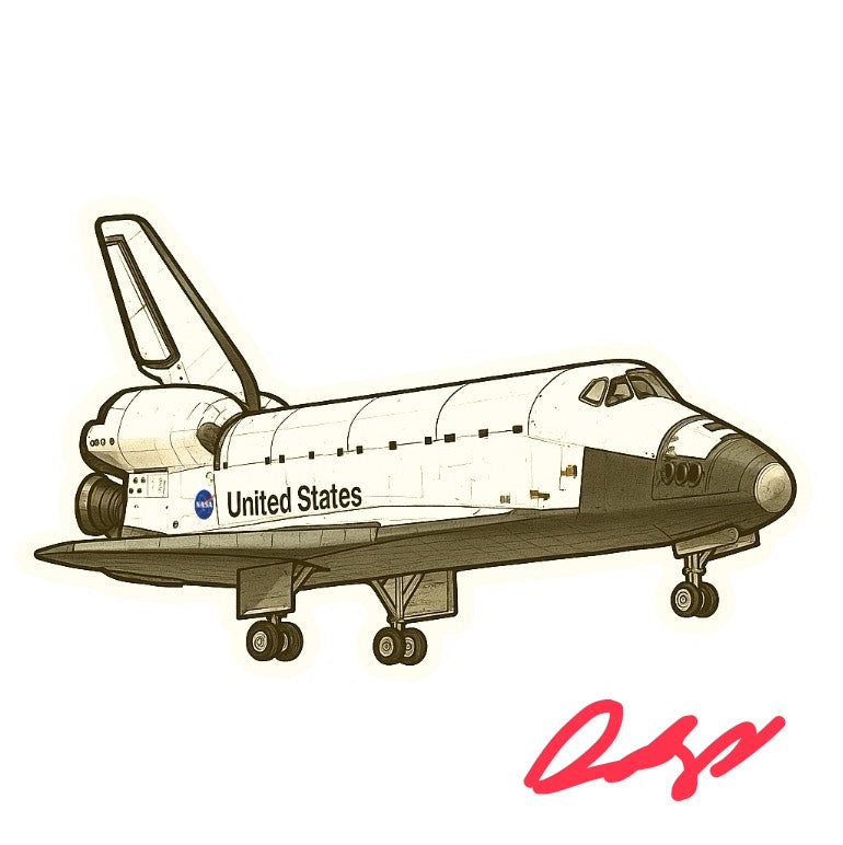 RBF Space Shuttle 10 cm Aufkleber für S10-Shuttle *kostenloser Versand*