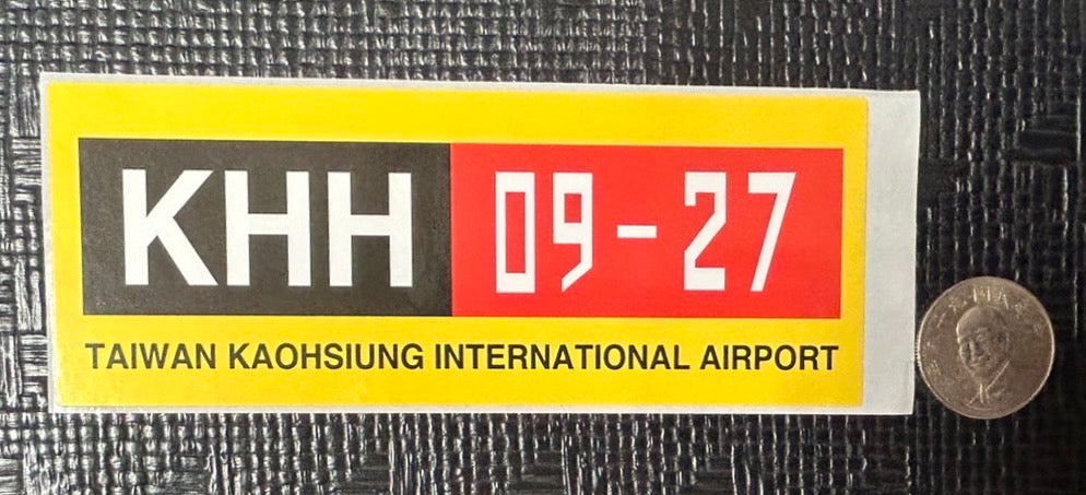 RBF現貨  KHH STICKER 小港機場 貼紙 S30-KHH *free shipping* 全球免運費