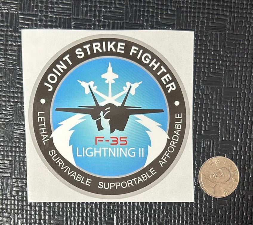 RBF現貨  F-35 JOINT STRIKE FIGHTER STICKER 貼紙 S30-F35 *free shipping* 全球免運費