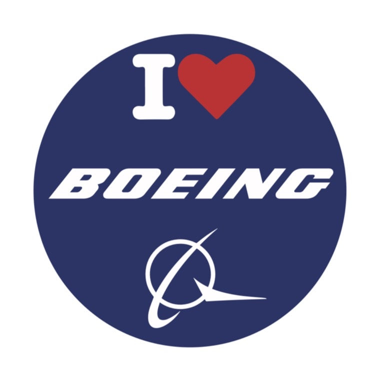 RBF現貨  I LOVE BOEING 7CM STICKER 貼紙 S-C-LVBOE *free shipping* 全球免運費
