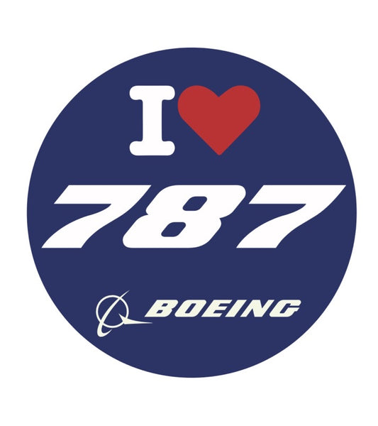 RBF現貨  I LOVE 787 7CM STICKER 貼紙 S-C-LV787 *free shipping* 全球免運費