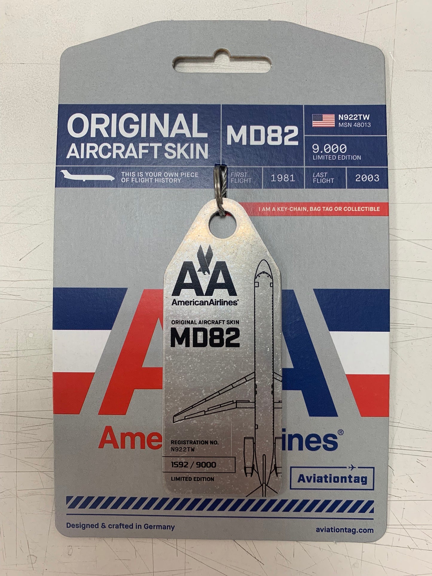 RBF絕版   AMERICA MD-82 N922TW 蒙皮 4260411671480 *free shipping* 全球免運費