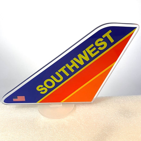 RBF絕版  Southwest plastic tail 12x16cm 飛機尾翼 A1216-T-SW *free shipping* 全球免運費