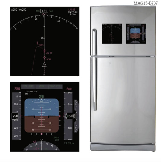 RBF絕版  737 Cockpit Magnet 15x15cm 磁鐵 MAG15-B737 *free shipping* 全球免運費