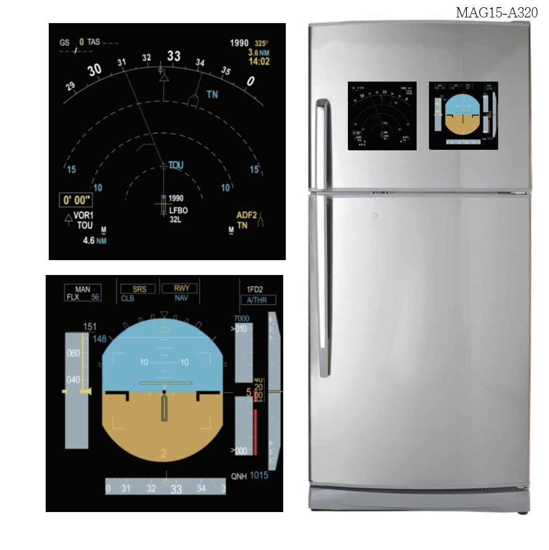 RBF絕版  A320 Cockpit Magnet 15x15cm 磁鐵 MAG15-A320 *free shipping* 全球免運費
