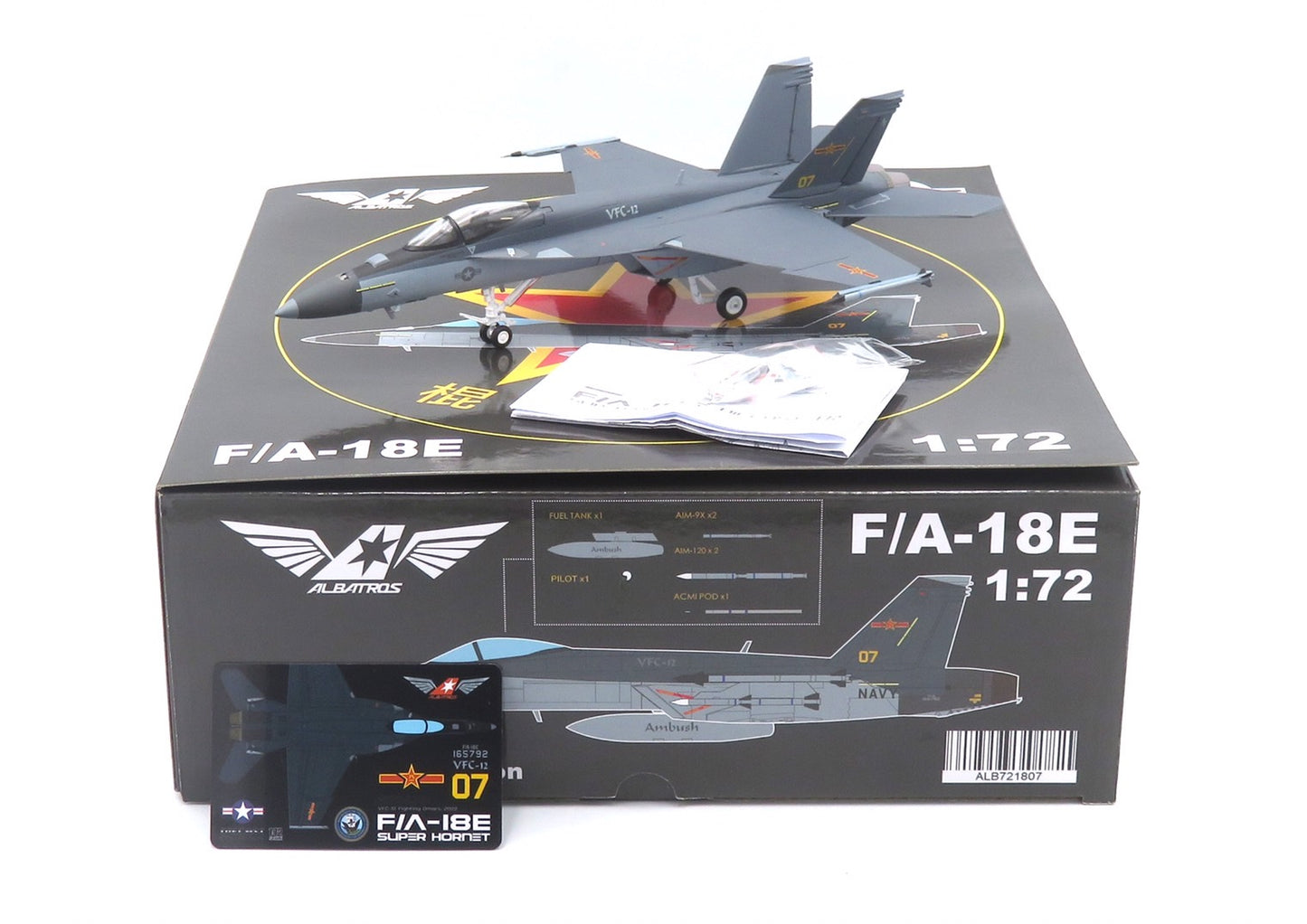 RBF現貨 ALB 金屬 1:72 F/A-18 E US NAVY VFC-12 Aggress ALB721807 *free shipping* 全球免運費