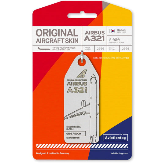 RBF絕版   AVIATIONTAG ASIANA A321 HL7594 4260411671961 *free shipping* 全球免運費