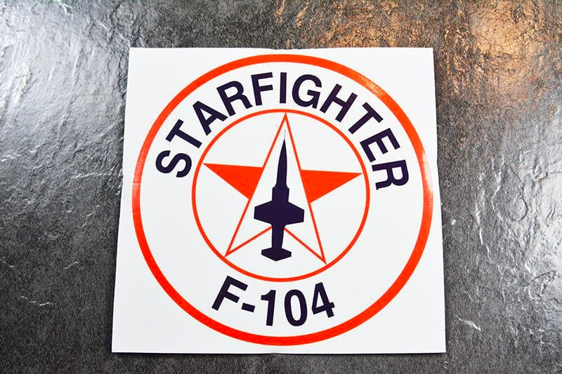RBF絕版  F-104 Starfighter sticker 貼紙 S30-104 *free shipping* 全球免運費