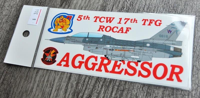 RBF現貨  17TH TFG F-16A PVC sticker 貼紙 S30-6818 *free shipping* 全球免運費