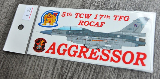 RBF現貨  17TH TFG F-16A PVC sticker 貼紙 S30-6818 *free shipping* 全球免運費