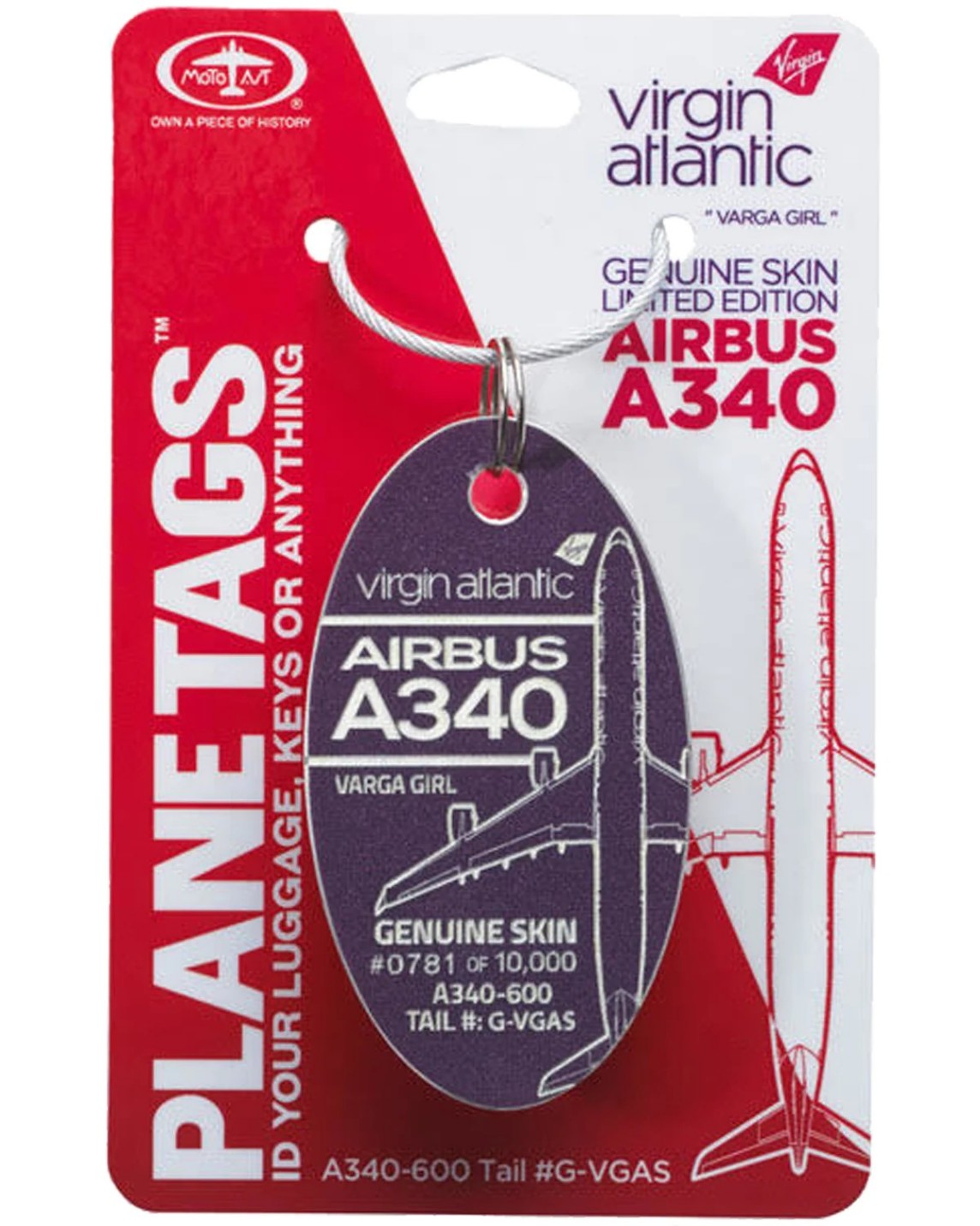 RBF絕版   PLANETAG Virgin Atlantic A340-600 763961286165 *free shipping* 全球免運費