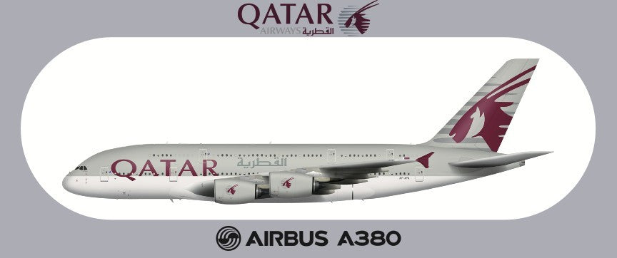 RBF現貨  QATAR A380 20*8.8CM STICKER 貼紙 S-R-380-QR *free shipping* 全球免運費