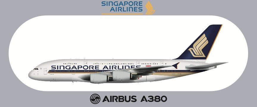 RBF現貨  SINGAPORE A380 20*8.8CM STICKER 貼紙 S-R-380-SQ *free shipping* 全球免運費