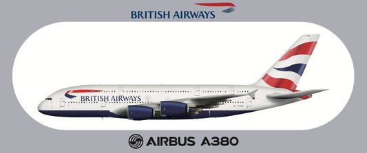 RBF現貨  BRITISH A380 20*8.8CM STICKER 貼紙 S-R-380-BA *free shipping* 全球免運費