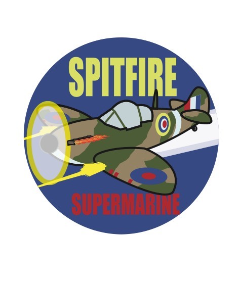 RBF現貨  SPITFIRE 7CM STICKER 貼紙 S-C-SPITFIRE *free shipping* 全球免運費