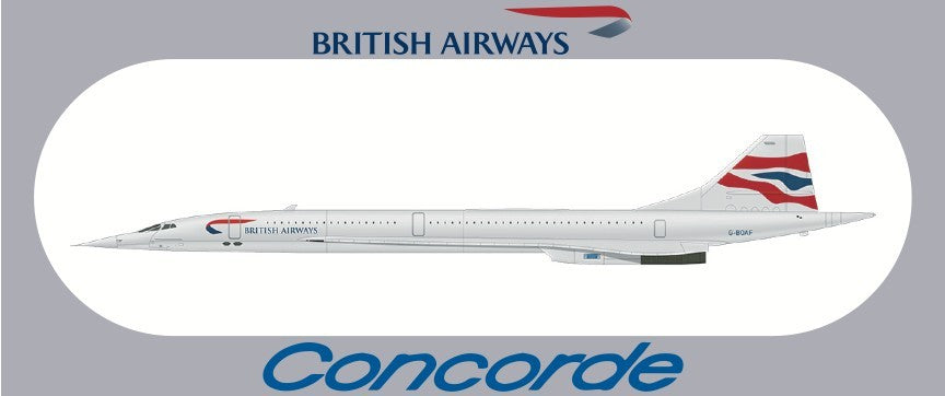 RBF現貨  BRITISH CONCORDE 20X8.8CM STICKER 貼紙 S-R-CONC-OAF *free shipping* 全球免運費