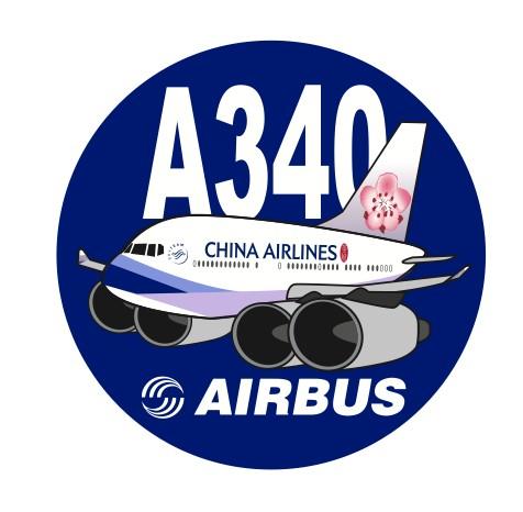 RBF現貨  CHINA AIRLINES A340 7CM STICKER 貼紙 S-C-340-CI *free shipping* 全球免運費