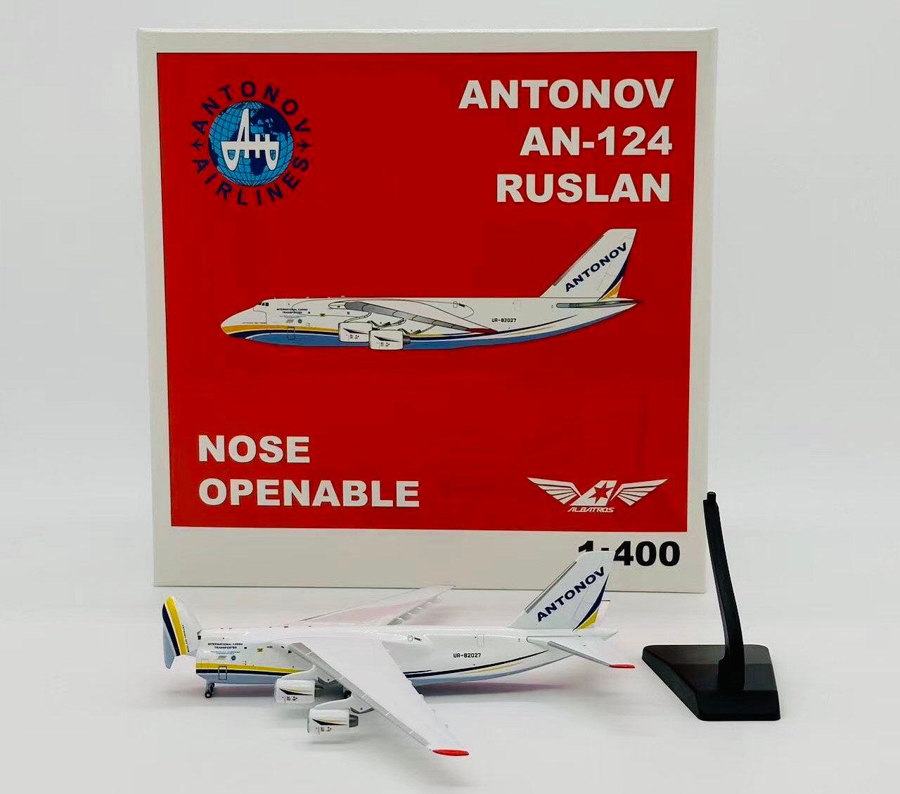 RBF現貨 ALB 金屬 1:400 AN-124 UR-82027 OPEN NOSE 6 10 ALB4AN124-82027 *free shipping* 全球免運費