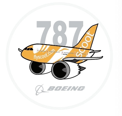 RBF現貨  SCOOT 787 7CM STICKER 貼紙 S-C-787-TR *free shipping* 全球免運費
