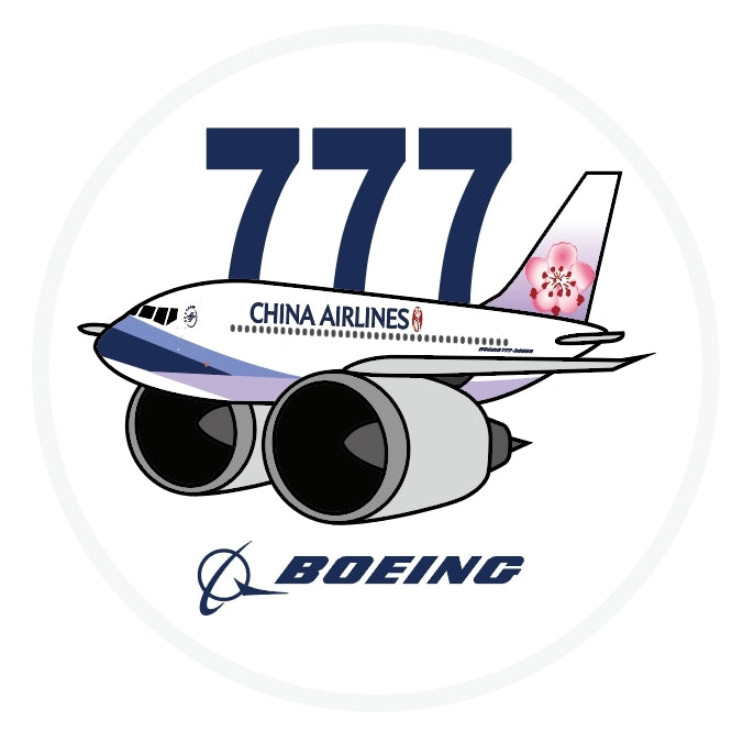 RBF現貨   CHINA AIRLINES 777 7CM STICKER 貼紙 S-C-777-CI *free shipping* 全球免運費