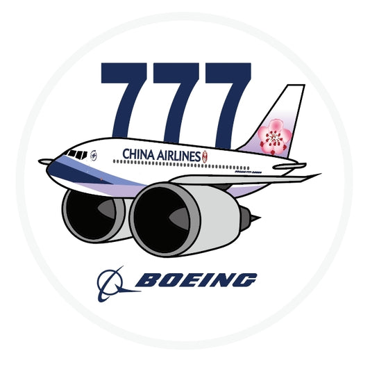 RBF現貨   CHINA AIRLINES 777 7CM STICKER 貼紙 S-C-777-CI *free shipping* 全球免運費