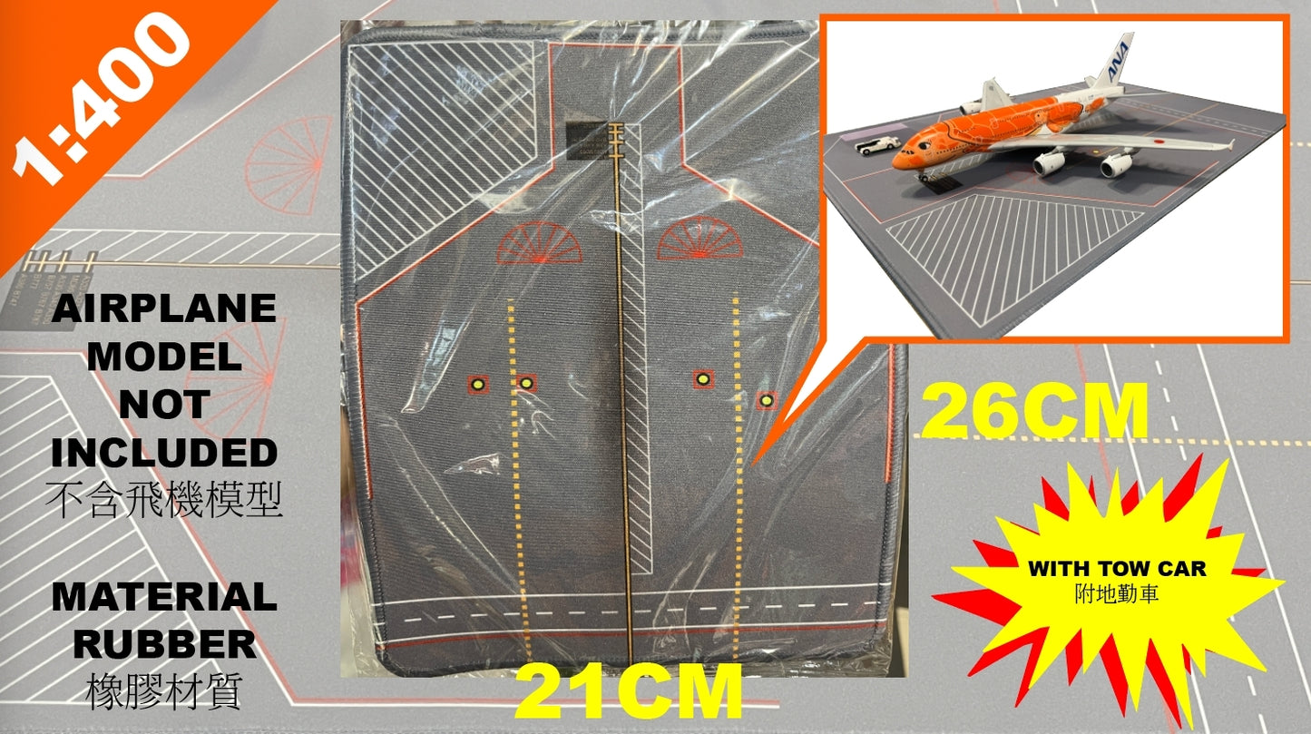 RBF絕版  1:400 AIRPORT RAMP RUBBER + tow car  PAD-400 *free shipping* 全球免運費