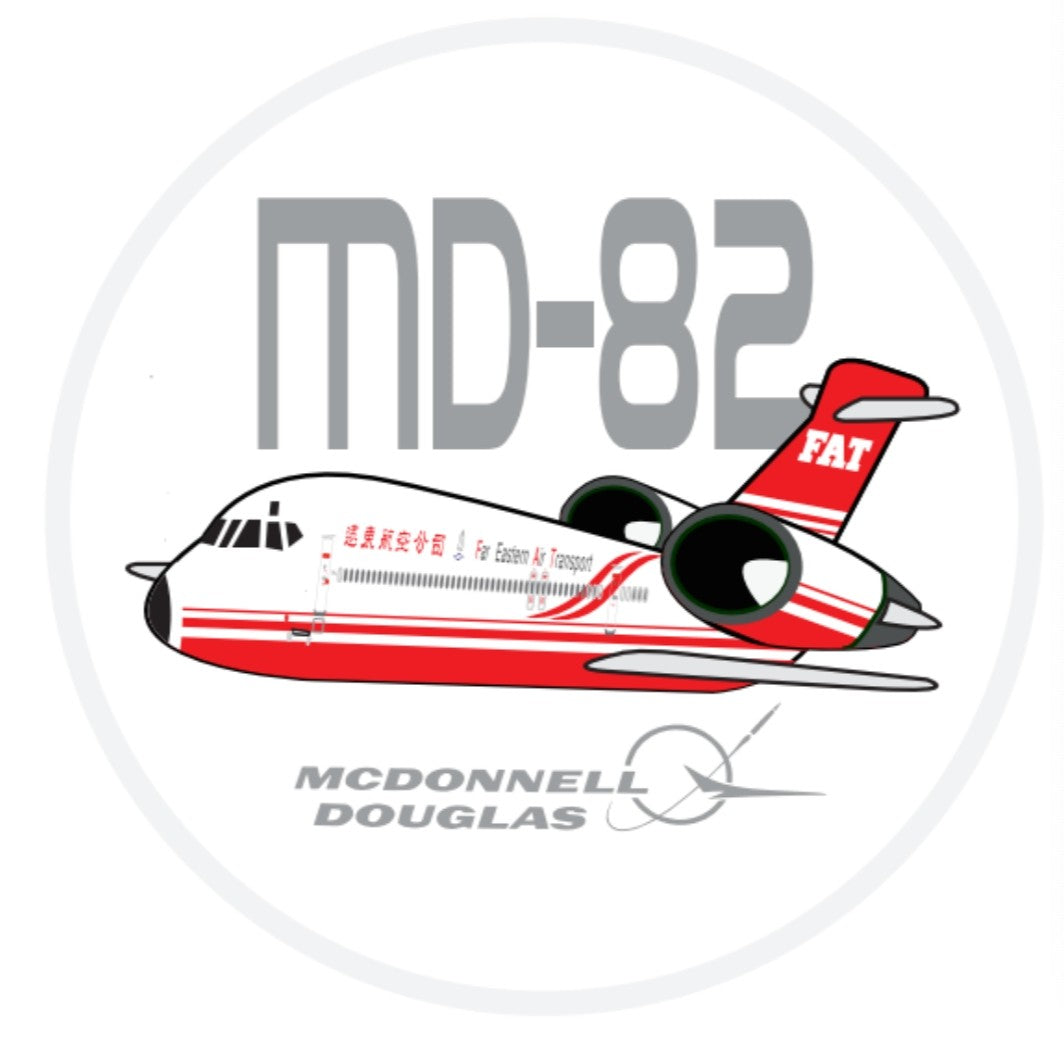 RBF現貨  FAR EASTERN MD-82 7CM STICKER 貼紙 S-C-M80-FAT *free shipping* 全球免運費