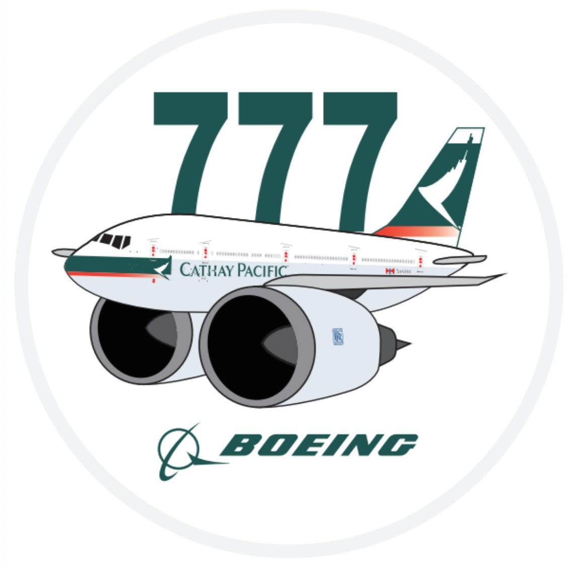 RBF現貨   CATHAY 777 7CM STICKER 貼紙 S-C-777-CX *free shipping* 全球免運費