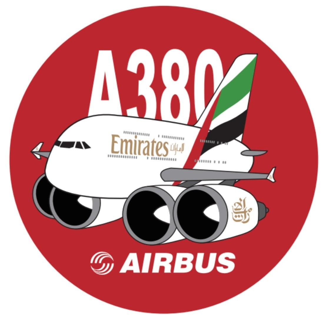 RBF現貨  EMIRATES A380 7CM STICKER 貼紙 S-C-380-EK *free shipping* 全球免運費